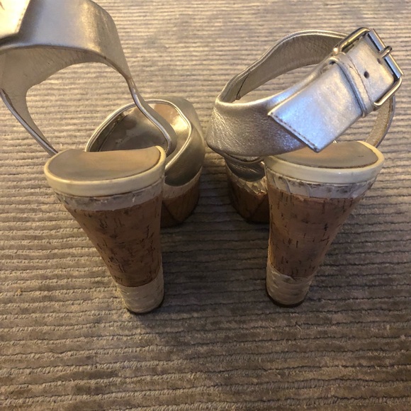 Giuseppe Zanotti leather cork skin wedges size 8 - Picture 8 of 8